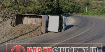 Kecelakaan Di ruas jalan trans Sulawesi Botumoito ; “Dumptruk Izusu ini milik anggota Polres Pohuwato”