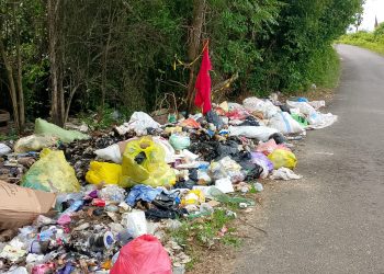 Tumpukan Sampah di Desa Botubilotahu Dikeluhkan Para Pengendara