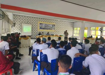 Polsek Bone Raya Gelar Penyuluhan NAPZA & Wawasan Kebangsaan Untuk Siswa Baru