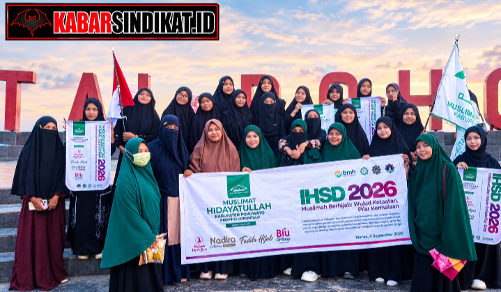 70 Muslimah Pohuwato Gelar Pawai IHSD 2026, Bagikan 300 Hijab Gratis dan Gaungkan Syariat