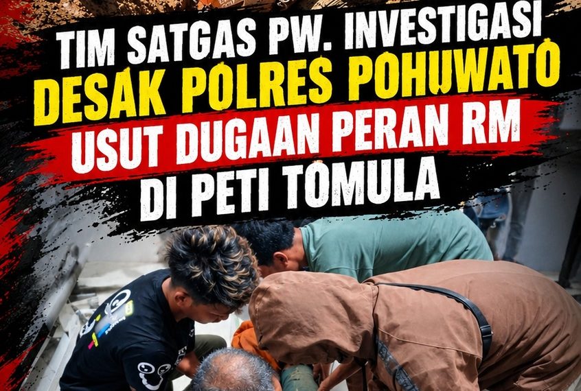 TIM SATGAS PW. INVESTIGASI DESAK POLRES POHUWATO USUT DUGAAN PERAN RM DI PETI TOMULA